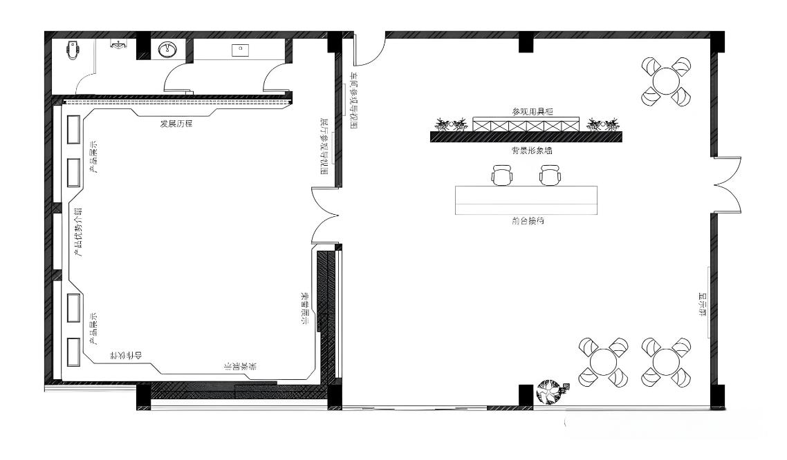 企業(yè)展廳設(shè)計(jì)平面布局圖